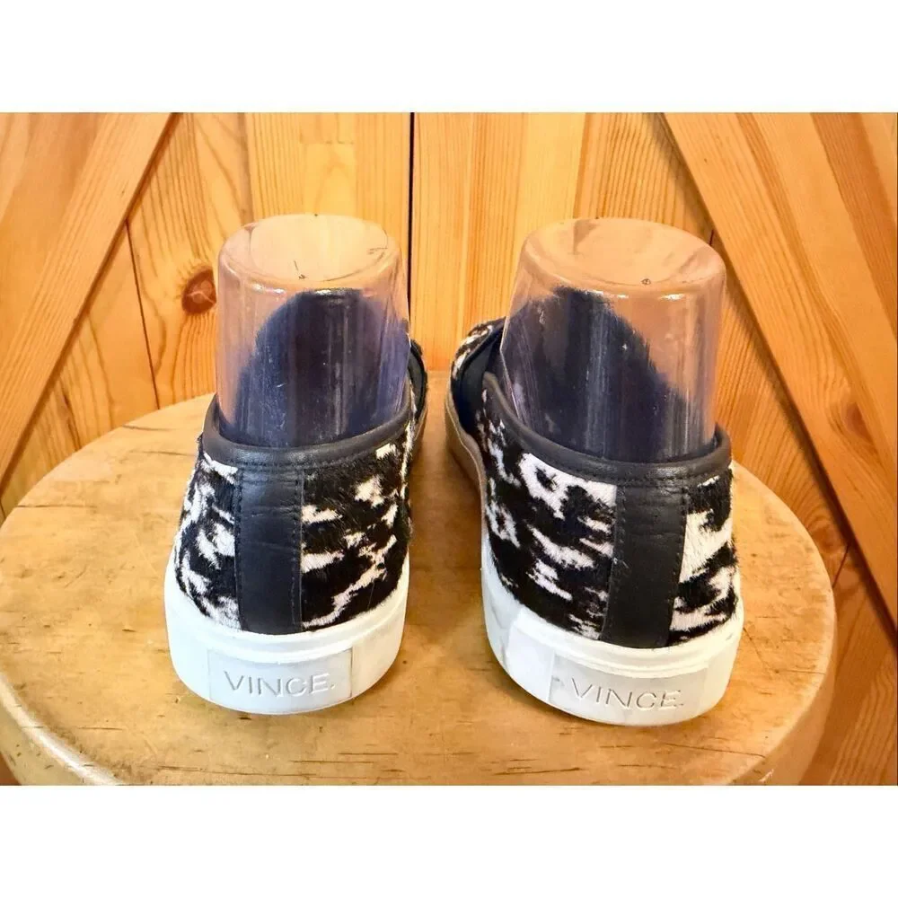 Vince Blair Calf Hair Printed Slip On Sneakers Size 7M